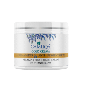 Camliqa Gold Cream – Anti Ageing & Anti pigmentation – All skin types – Night Cream – 60 grams