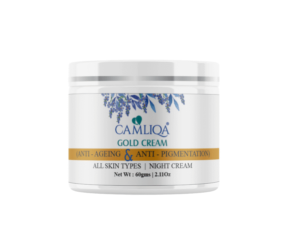Camliqa Gold Cream – Anti Ageing & Anti pigmentation – All skin types – Night Cream – 60 grams